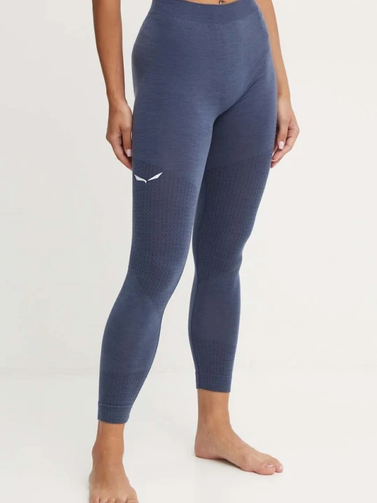 Zdjęcie produktu Salewa legginsy termoaktywne męskie z wełną Zebru Medium granatowy