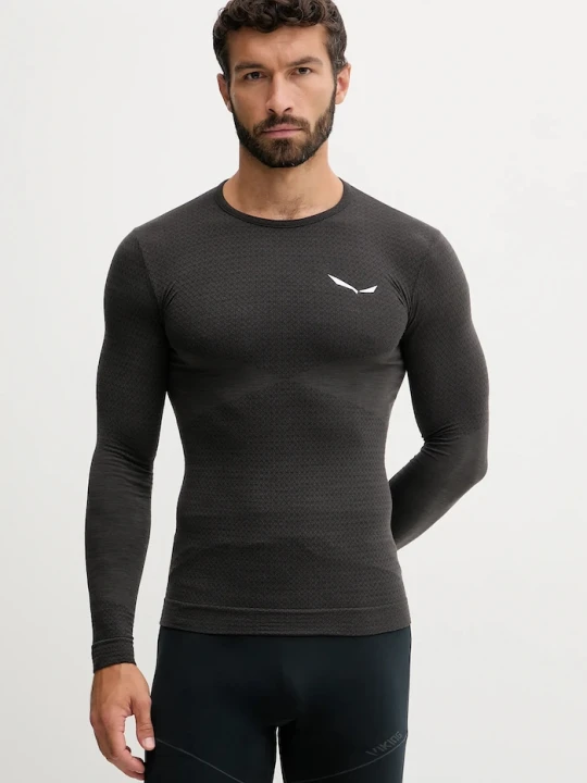 Zdjęcie produktu Salewa longsleeve termoaktywny męski z wełną Zebru Medium szary