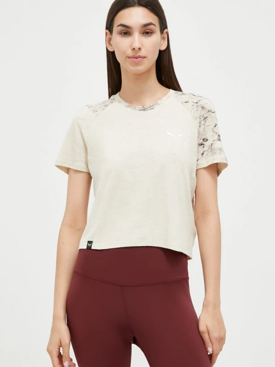 Zdjęcie produktu Salewa t-shirt sportowy Lavaredo Hemp beżowy