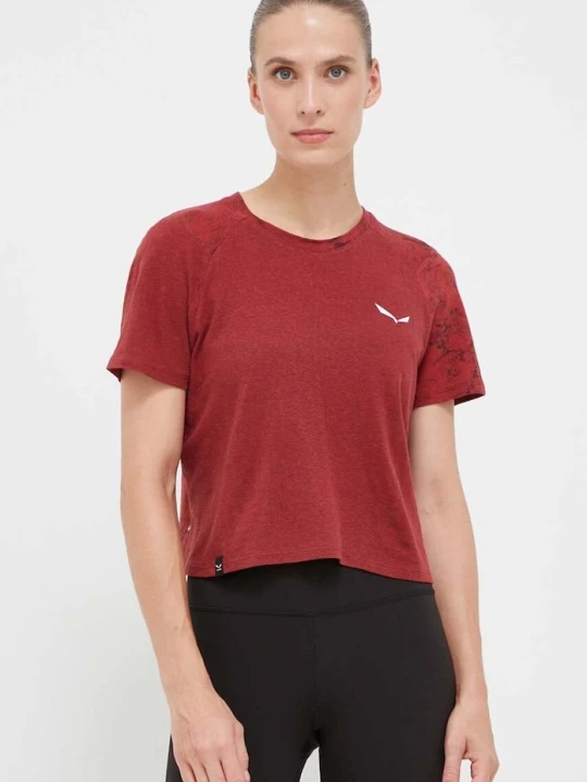 Zdjęcie produktu Salewa t-shirt sportowy Lavaredo Hemp bordowy
