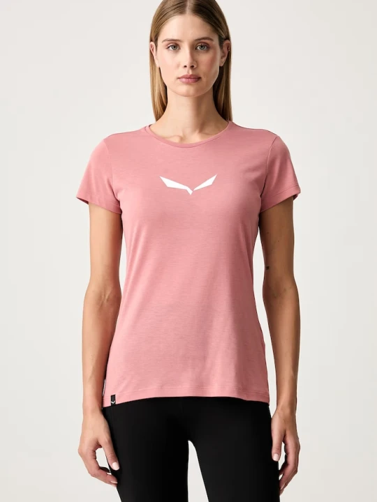 Zdjęcie produktu Salewa T-shirt trekkingowy damski Solid Dry różowy