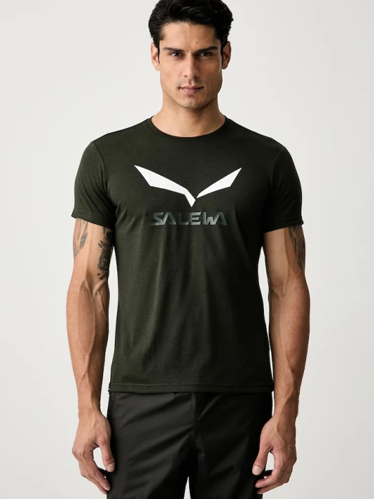 Zdjęcie produktu Salewa T-shirt trekkingowy męski Solidlogo Dry zielony