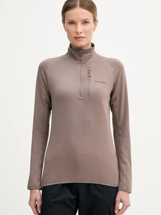 Zdjęcie produktu Salomon bluza outdoorowa ESSENTIAL LIGHTWARM brązowy