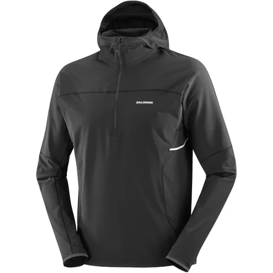 Zdjęcie produktu Salomon Sense Aero Hybrid Half Zip Hooded LC2429600, Męskie, Czarne, bluzy, poliamid, rozmiar: M