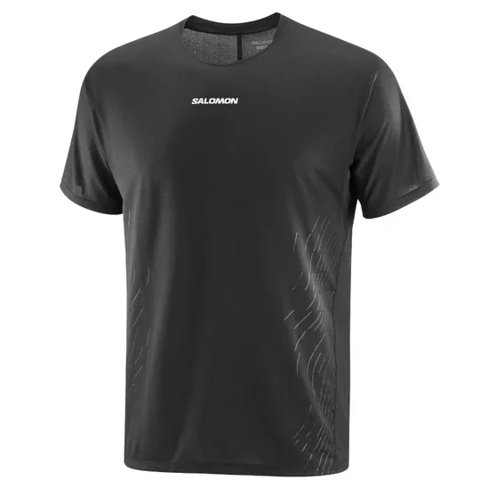 Zdjęcie produktu Salomon Sense Aero SS Tee Gfx M LC2699800, Męskie, Czarne, t-shirty, poliester, rozmiar: 2XL