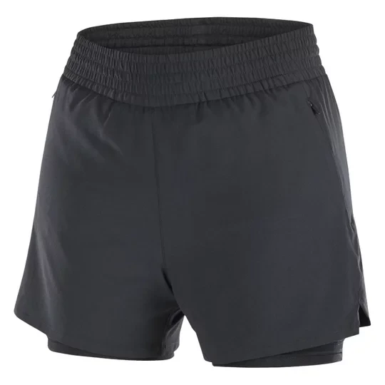 Zdjęcie produktu Salomon SHKout Core 2IN1 4 Shorts LC2452300, Damskie, Czarne, spodenki, poliester, rozmiar: L