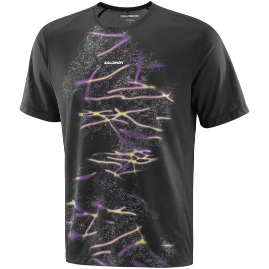 Zdjęcie produktu Salomon SHKout Core Graphic Tee LC2791700, Męskie, Czarne, t-shirty, poliester, rozmiar: L