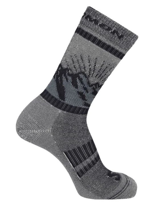 Zdjęcie produktu SALOMON Skarpety trekkingowe "Retro Wool" w kolorze szaro-niebieskim rozmiar: 42-44