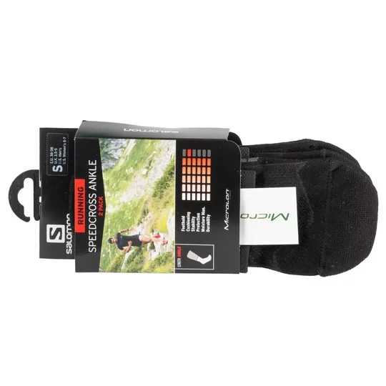 Zdjęcie produktu Salomon Speedcross Ankle Socks 2PPK C15865, Unisex, Czarne, skarpetki, poliamid, rozmiar: 36-38