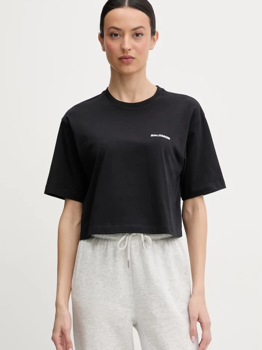 Zdjęcie produktu Salomon t-shirt bawełniany czarny