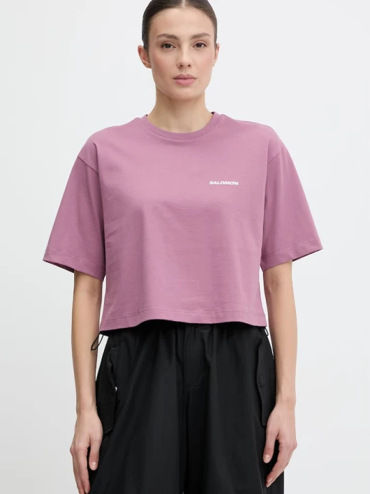 Zdjęcie produktu Salomon t-shirt bawełniany różowy