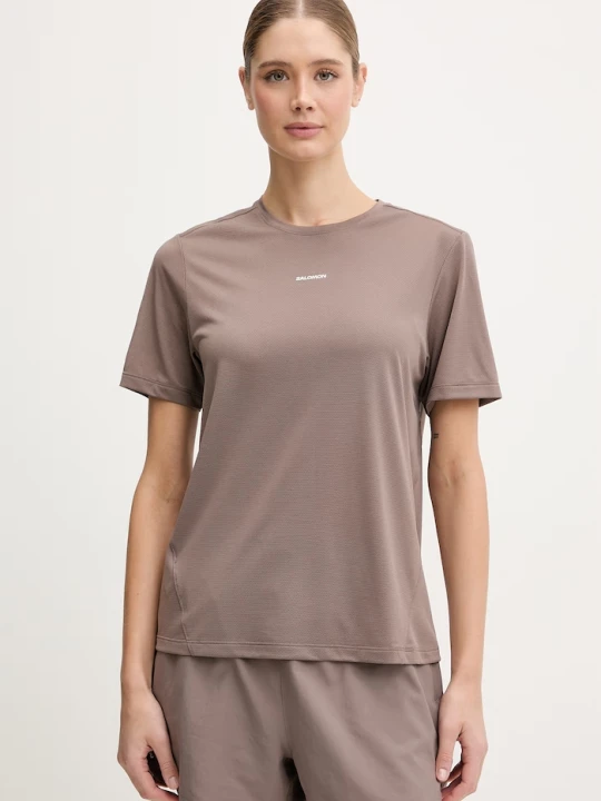 Zdjęcie produktu Salomon t-shirt treningowy SHKout brązowy