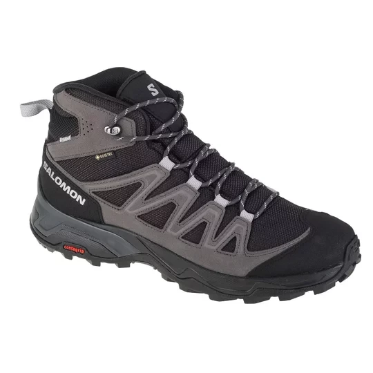 Zdjęcie produktu Salomon X Ward Leather Mid GTX 471817, Męskie, Szare, buty trekkingowe, skóra zamszowa, rozmiar: 42 2 / 3