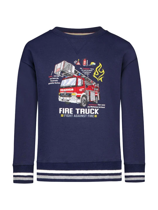 Zdjęcie produktu Salt and Pepper Bluza "Fire truck" w kolorze granatowym rozmiar: 128 / 134