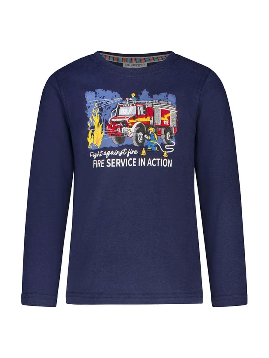Zdjęcie produktu Salt and Pepper Koszulka "Fire service" w kolorze granatowym rozmiar: 104/110