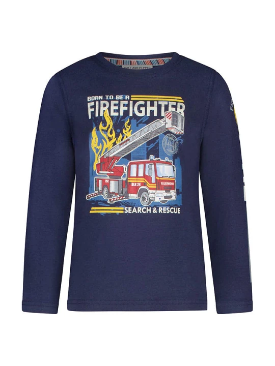 Zdjęcie produktu Salt and Pepper Koszulka "Firefighter" w kolorze granatowym rozmiar: 128/134