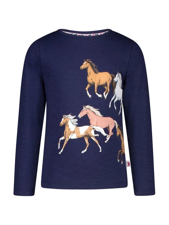 Zdjęcie produktu Salt and Pepper Koszulka "Horses" w kolorze granatowym rozmiar: 116/122