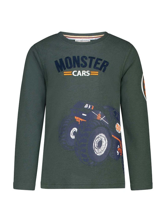 Zdjęcie produktu Salt and Pepper Koszulka "Monster cars" w kolorze khaki rozmiar: 104 / 110