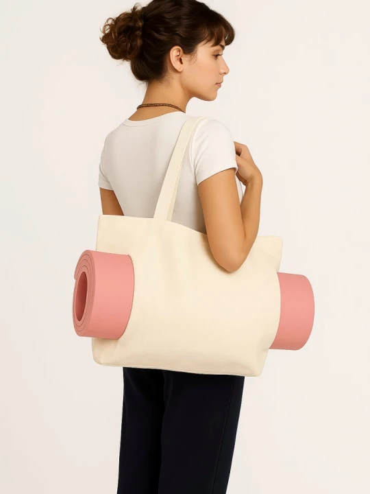 Zdjęcie produktu Samimi Torba w kolorze beżowym do jogi - 44 x 44 cm rozmiar: onesize