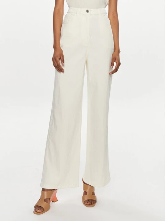Zdjęcie produktu Samsøe Samsøe Jeansy Sashelly F24100025 Écru Wide Leg Kremowy