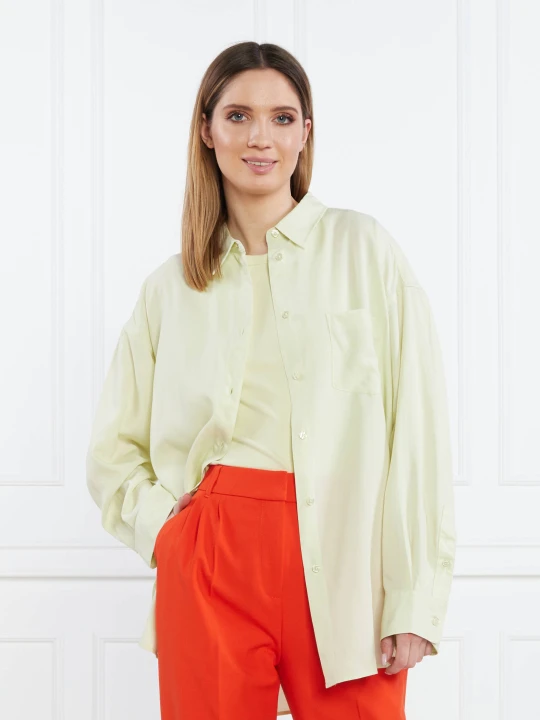 Zdjęcie produktu Samsøe Samsøe Koszula LUA | Relaxed fit | z dodatkiem lnu zielony