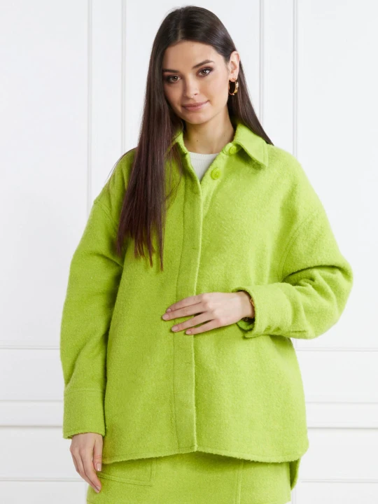Zdjęcie produktu Samsøe Samsøe Kurtka | Oversize fit | z dodatkiem wełny limonkowy