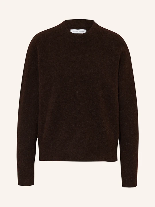 Zdjęcie produktu Samsøe Samsøe Sweter Anour Z Wełną Merino I Alpaką braun CIEMNOBRĄZOWY