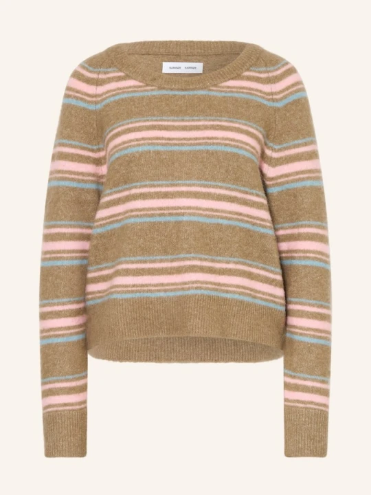 Zdjęcie produktu Samsøe Samsøe Sweter Nor O-N Short Z Dodatkiem Alpaki beige