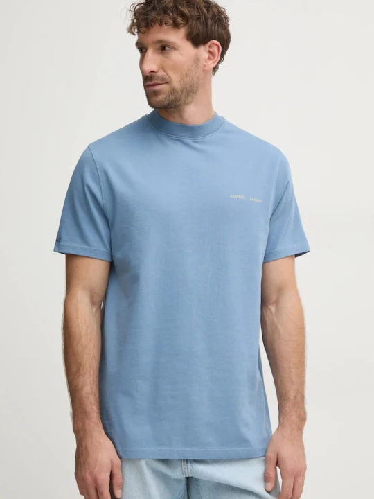 Zdjęcie produktu Samsoe Samsoe t-shirt bawełniany Norsbro Samsøe Samsøe niebieski