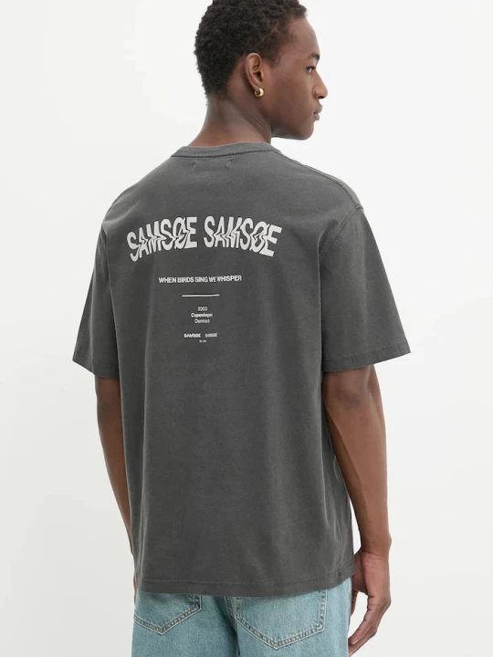 Zdjęcie produktu Samsoe Samsoe t-shirt bawełniany SASWIRL Samsøe Samsøe szary
