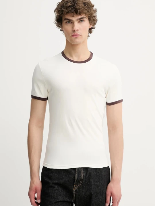 Zdjęcie produktu Samsoe Samsoe t-shirt bawełniany SATOD Samsøe Samsøe beżowy