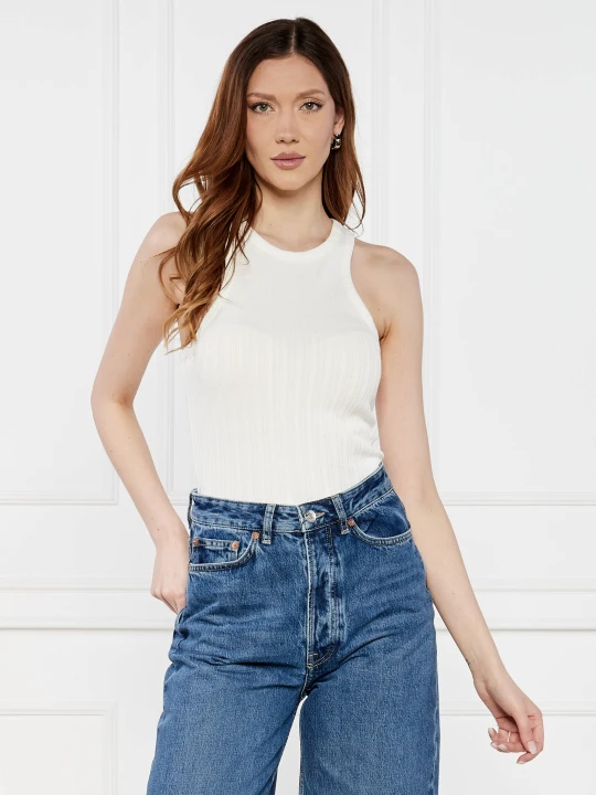Zdjęcie produktu Samsøe Samsøe Top SAHELENE | Slim Fit biały