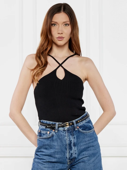 Zdjęcie produktu Samsøe Samsøe Top Sanina | Slim Fit czarny