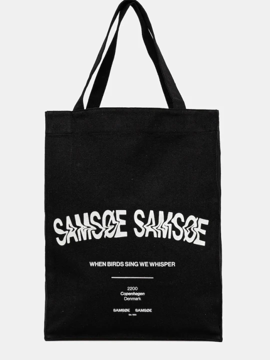 Zdjęcie produktu Samsoe Samsoe torebka bawełniana SAPRINT Samsøe Samsøe czarny