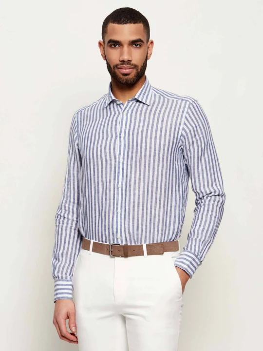 Zdjęcie produktu Sand Copenhagen Lniana koszula State Soft | Modern fit niebieski