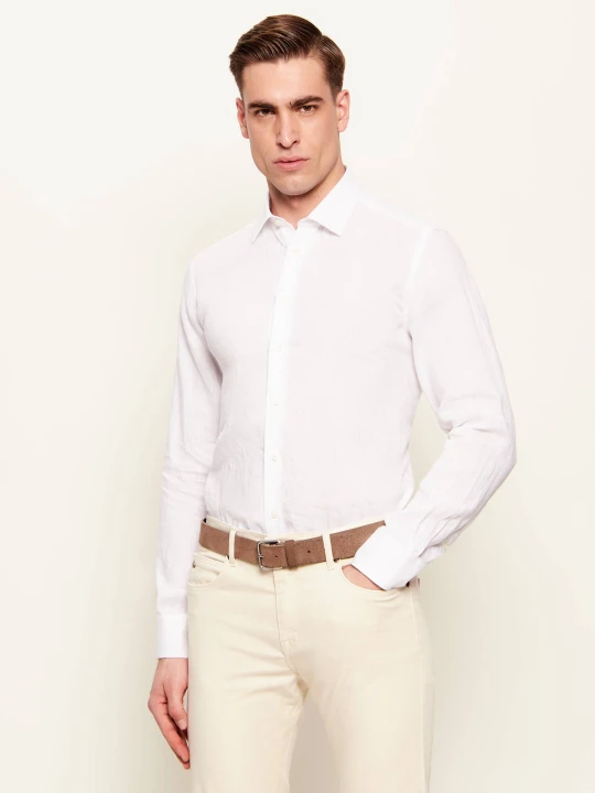 Zdjęcie produktu Sand Copenhagen Lniana koszula State Soft | Regular Fit biały