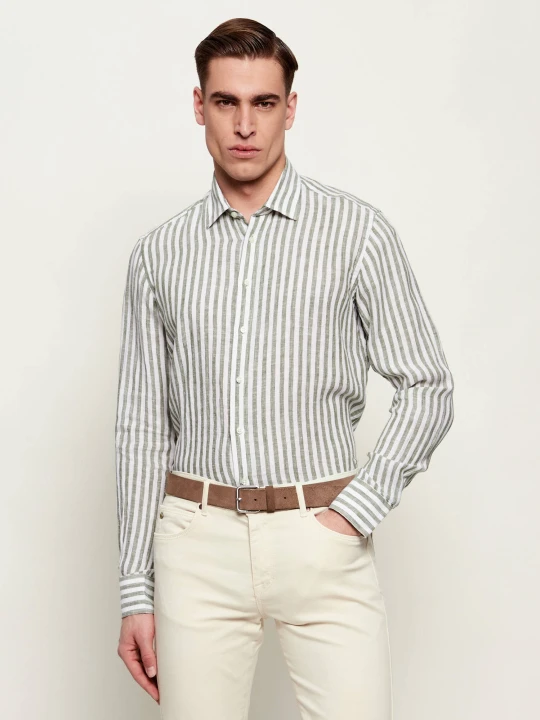 Zdjęcie produktu Sand Copenhagen Lniana koszula State Soft | Regular Fit khaki