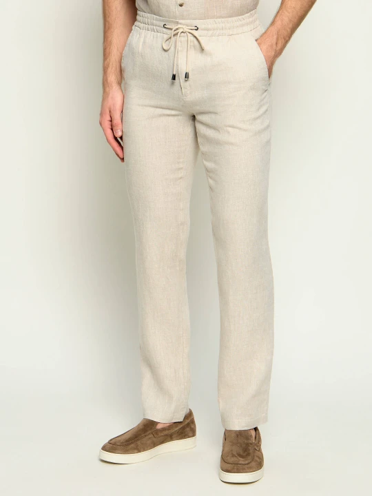 Zdjęcie produktu Sand Copenhagen Lniane spodnie 1680 T - Jason S. | Regular Fit beżowy