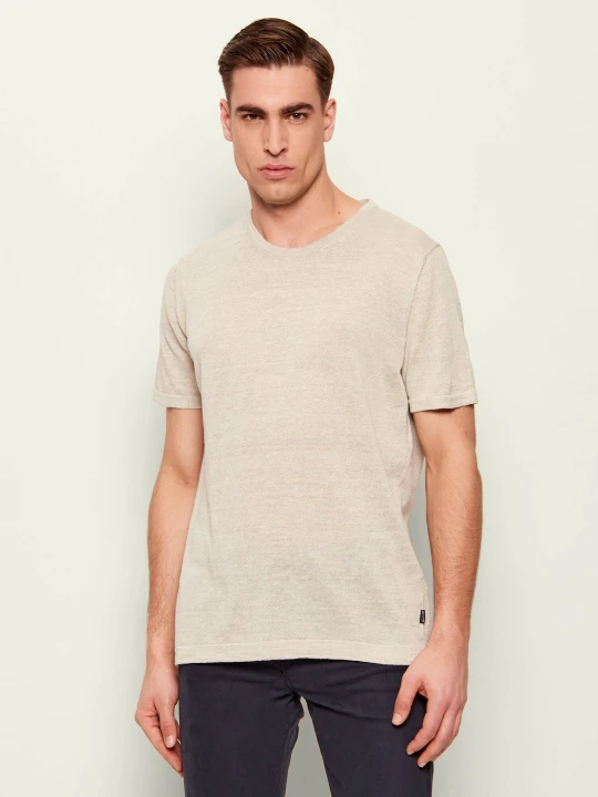 Zdjęcie produktu Sand Copenhagen Lniany t-shirt | Regular Fit beżowy