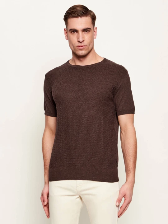 Zdjęcie produktu Sand Copenhagen Sweter Retro | Regular Fit brązowy
