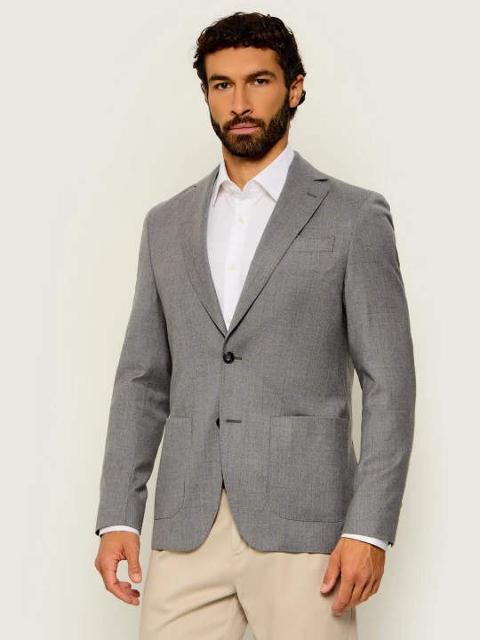 Zdjęcie produktu Sand Copenhagen Wełniana marynarka Star Napoli | Regular Fit | stretch szary