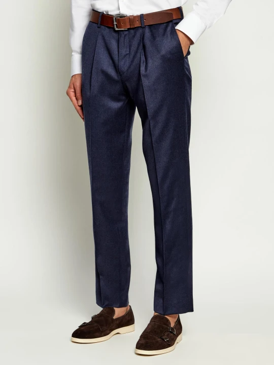 Zdjęcie produktu Sand Copenhagen Wełniane spodnie chino Mark N | Regular Fit | stretch granatowy