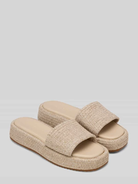 Zdjęcie produktu Sandał z plecionki słomkowej model 'LARISSA' Marc O'Polo Écru