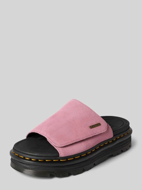 Zdjęcie produktu Sandał ze skóry z rzepem model 'ZebZag Slide' Dr. Martens Różowy