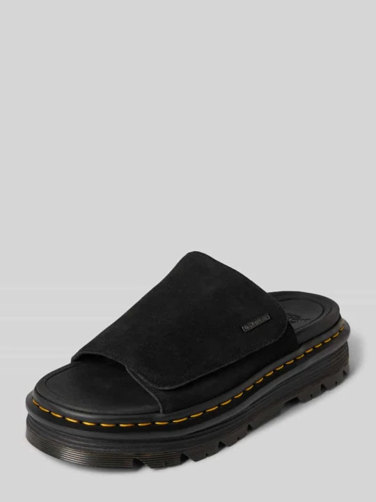 Zdjęcie produktu Sandał ze skóry z rzepem model 'ZebZag Slide' Dr. Martens Czarny