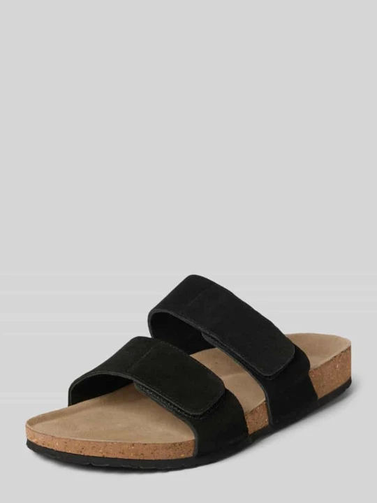 Zdjęcie produktu Sandałki ze skóry cielęcej model 'MALTA' Jack&Jones Czarny