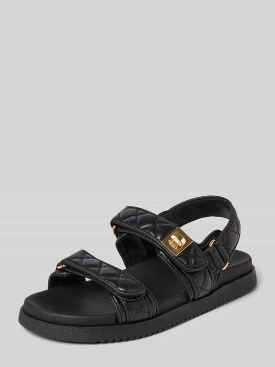 Zdjęcie produktu Sandałki ze skóry z pikowaniem model 'Mona' Steve Madden Czarny