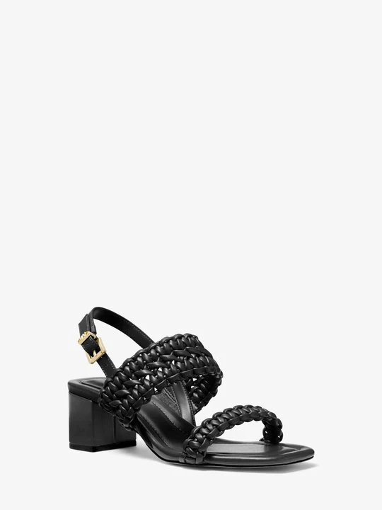 Zdjęcie produktu Sandały Audrina na plecionym słupkowym obcasie Michael Kors CZARNY (Czarny)