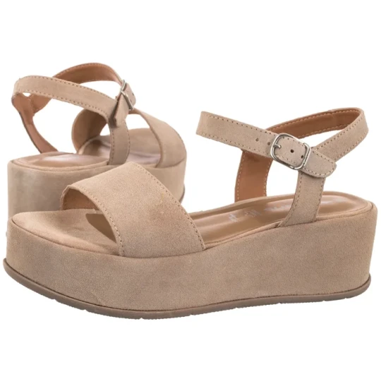 Zdjęcie produktu Sandały Beżowe 1-28020-42 419 Ivory Suede (TM579-b) Tamaris