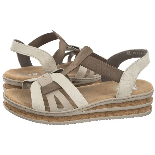 Zdjęcie produktu Sandały Beżowe 62918-22 Beige Combination (RI30-b) Rieker